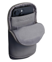 STANLEY Essentials Case Max open main pocket Ash with phone inside, illustrating roomy phone storage