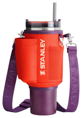 STANLEY front view of Tigerlily Plum wrap showing secure snap and color