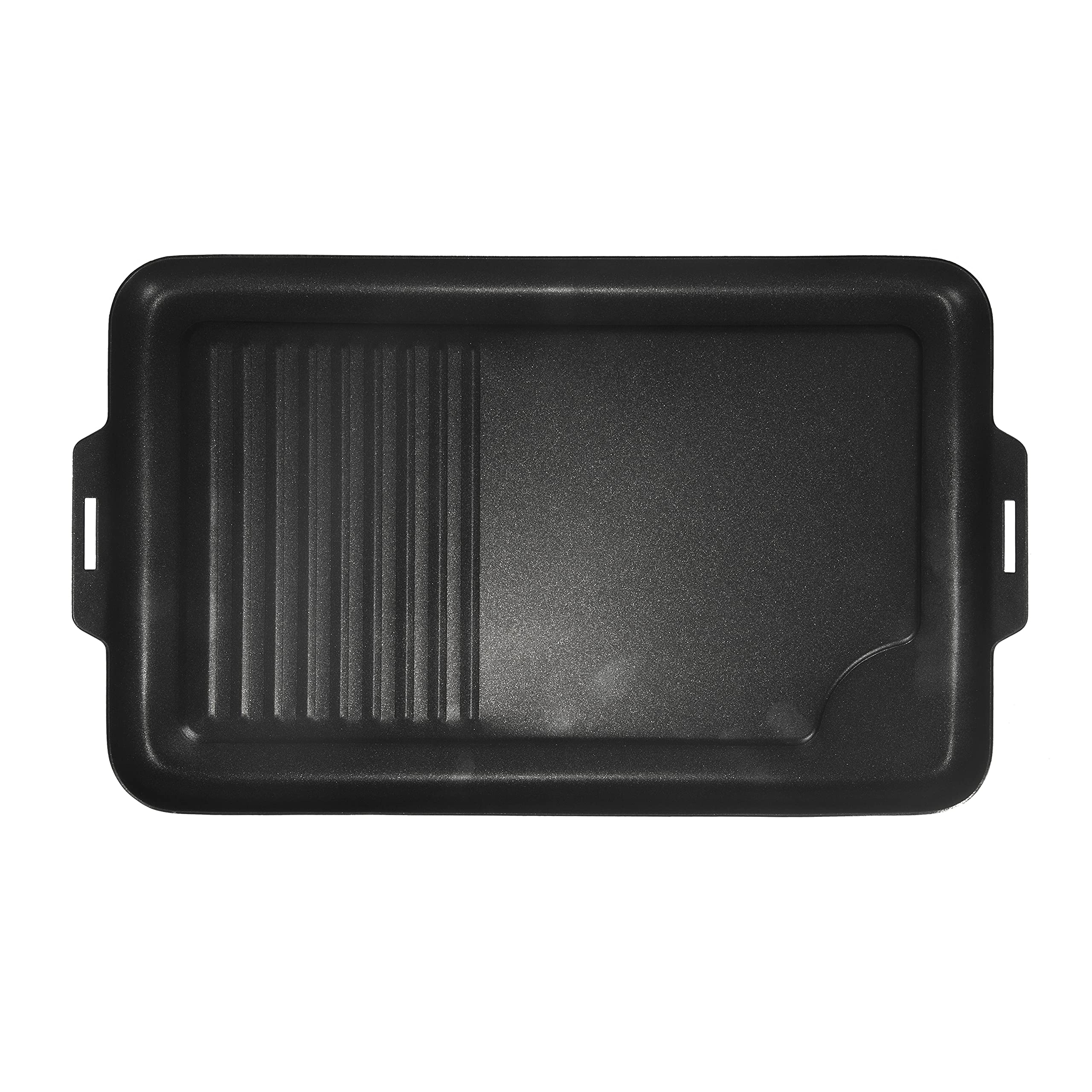 Stansport ridged section close-up draining oil for healthier grilling