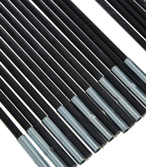 Stansport poles next to a tape measure showing 185 inch assembled length for fit confirmation