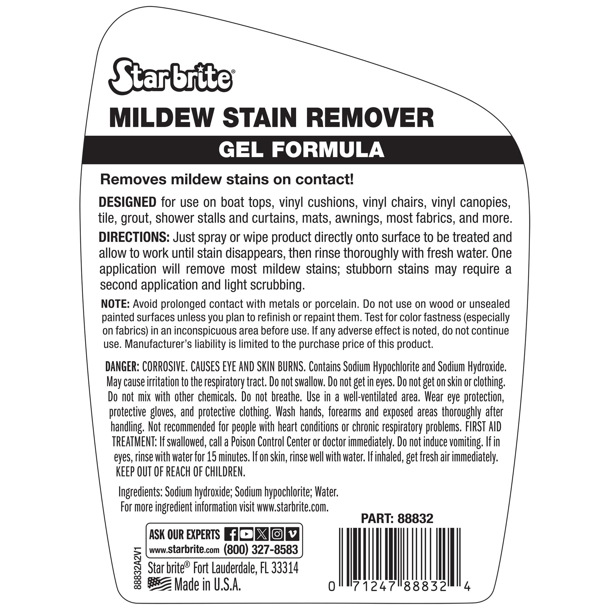 STAR BRITE close-up of gel texture demonstrating thick cling for vertical cleaning effectiveness
