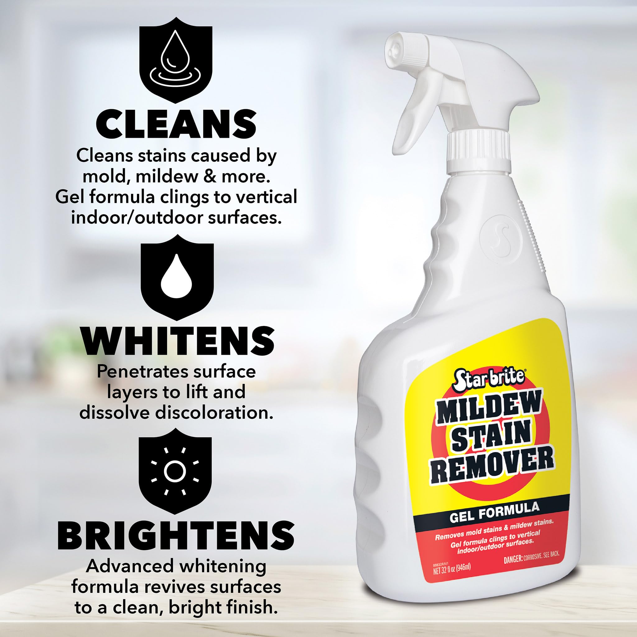 STAR BRITE gel applied to small fabric test spot showing safe colorfastness check benefit