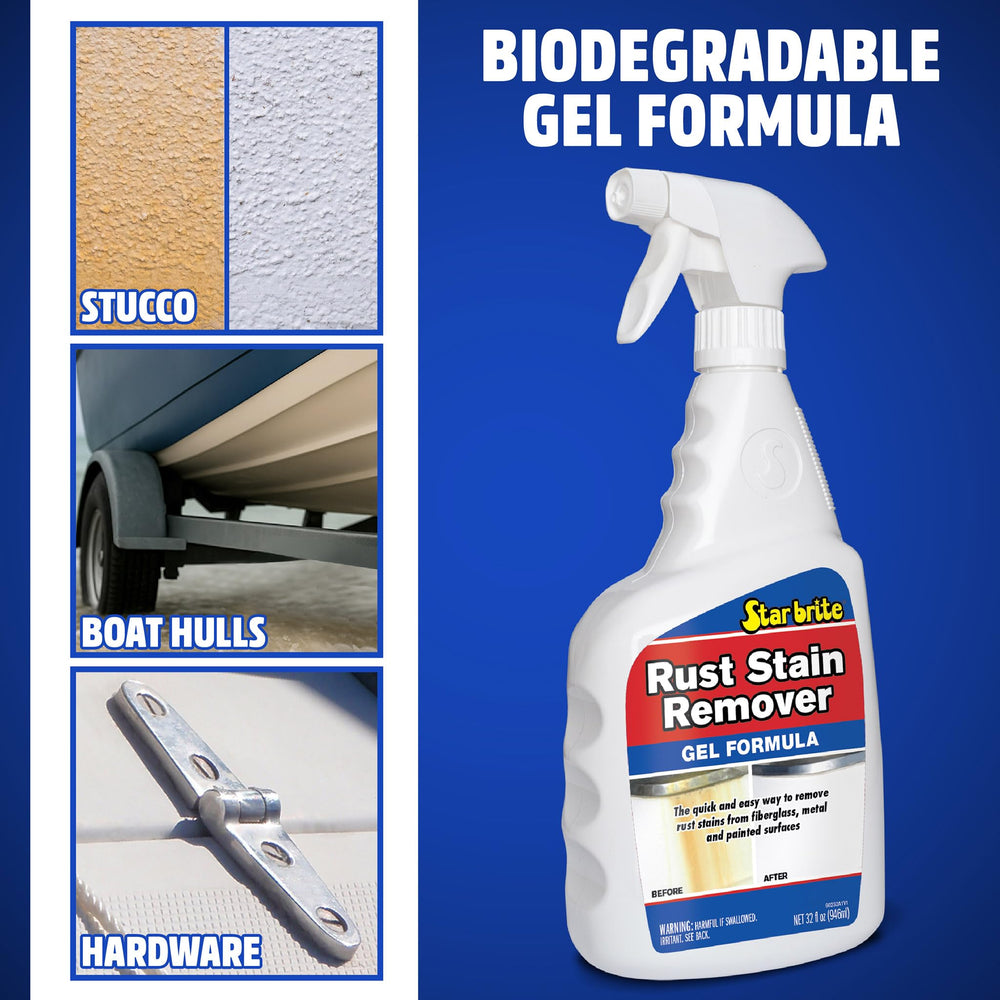 STAR BRITE bottle held next to hand showing size for convenient storage and use