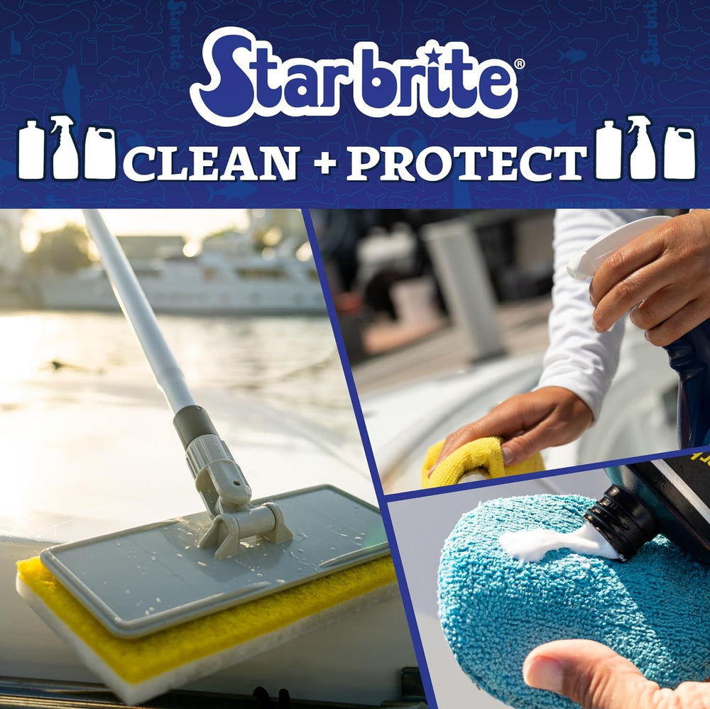 STAR BRITE used on a boat deck to restore teak for improved appearance