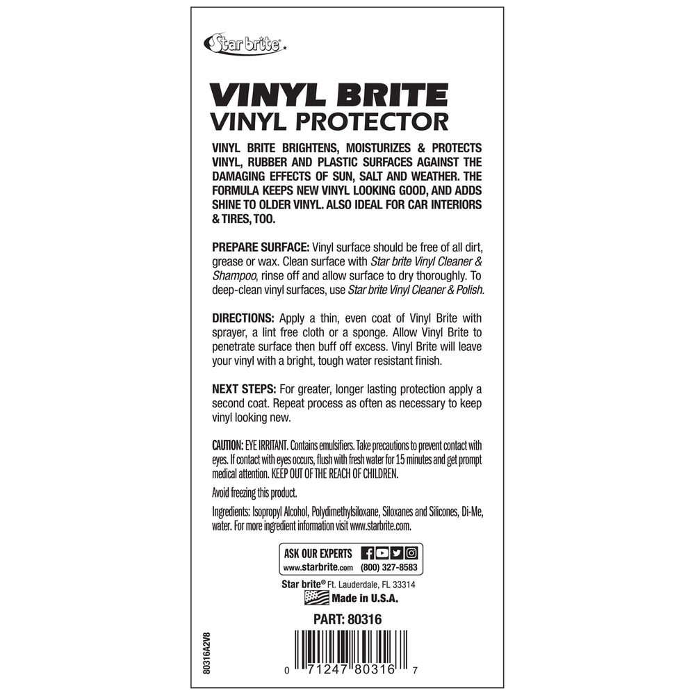STAR BRITE close-up of restored vinyl texture demonstrating revived flexibility