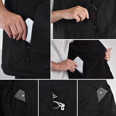 Starines vest back profile demonstrating extended length benefit