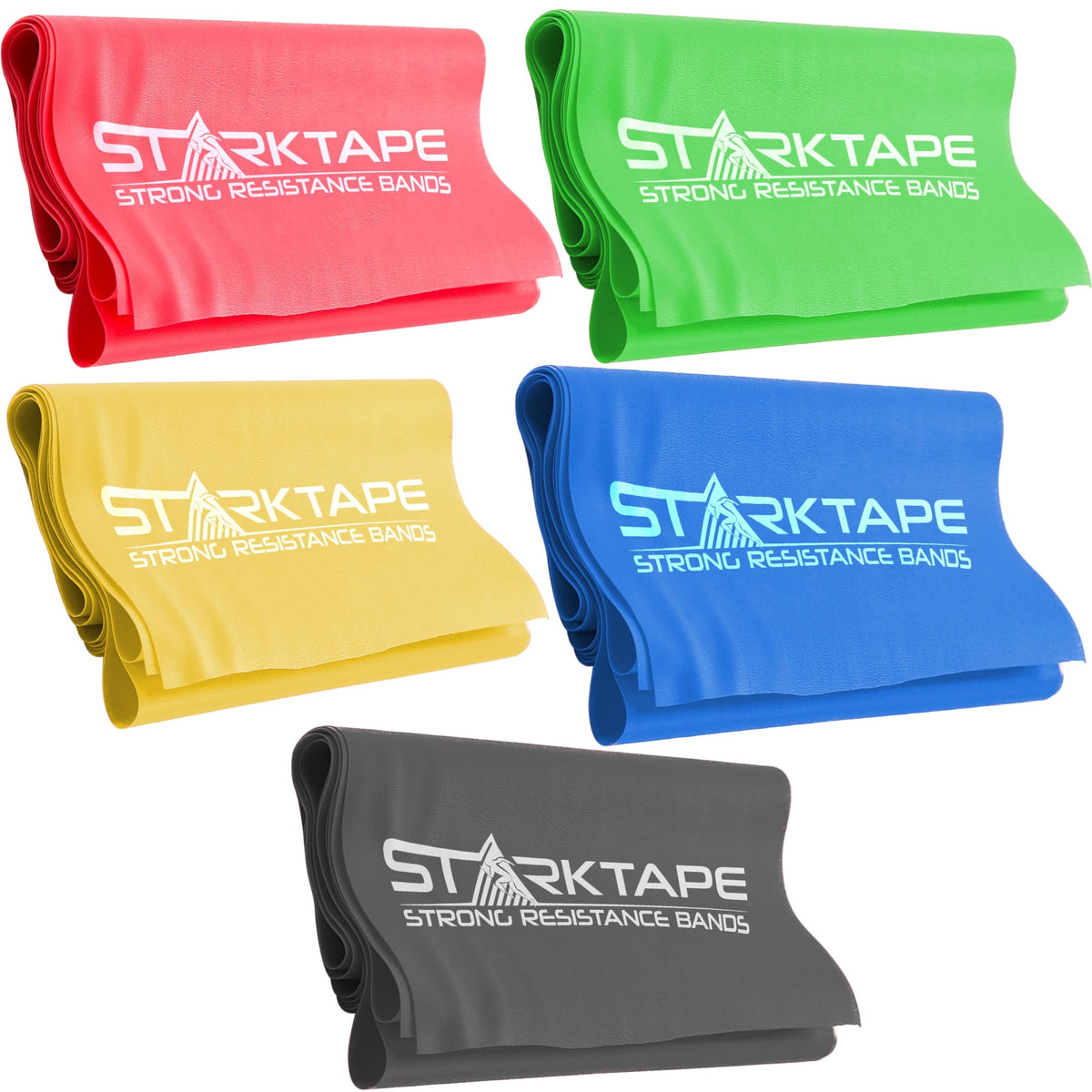 Starktape front packaging showing five color bands and pouch, clear kit view