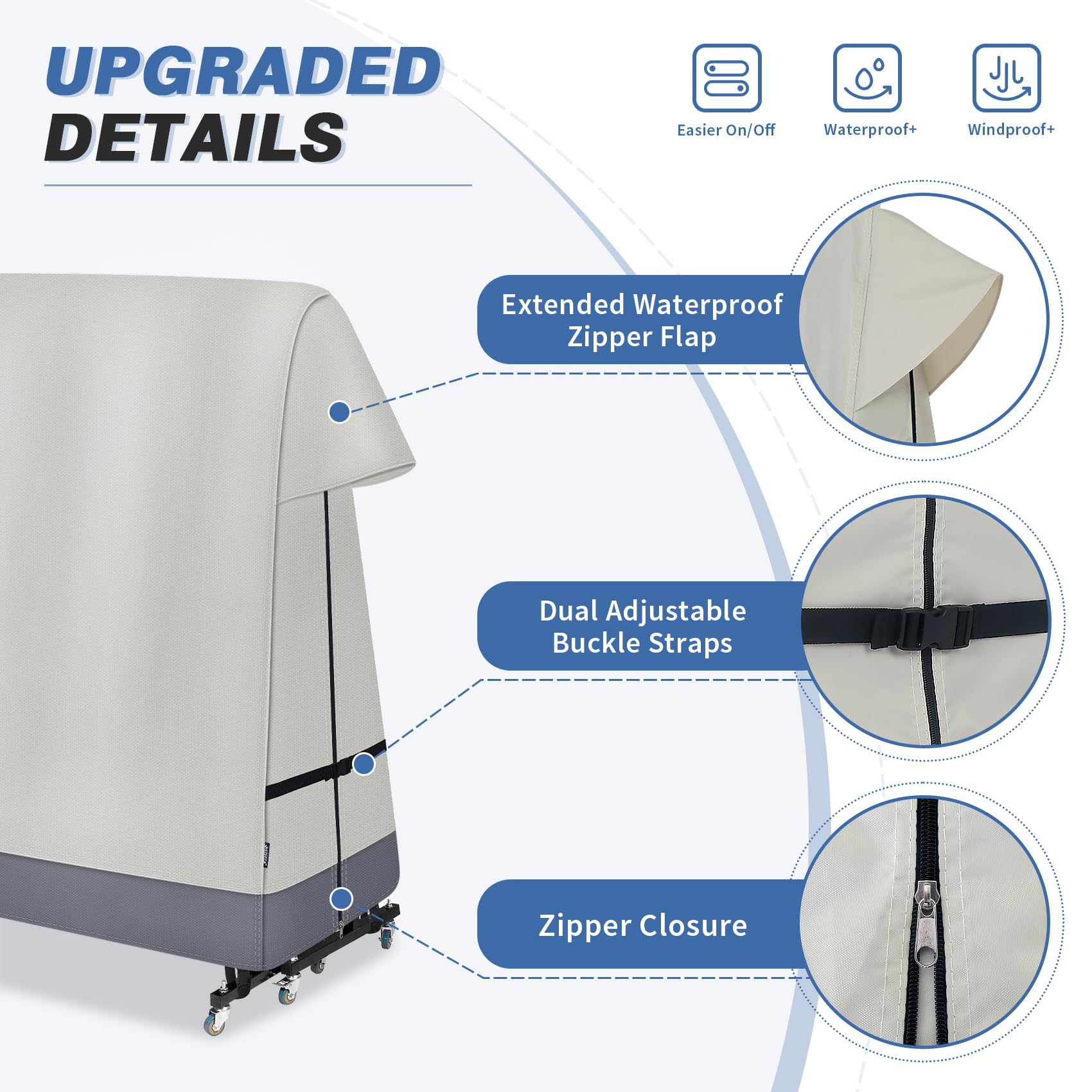 STEECA taped seam and double stitching close-up improving durability and leak resistance