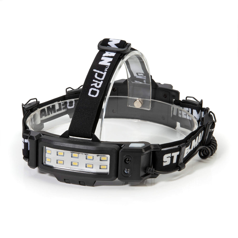 Steelman Pro front view showing LEDs and compact profile for focused task lighting