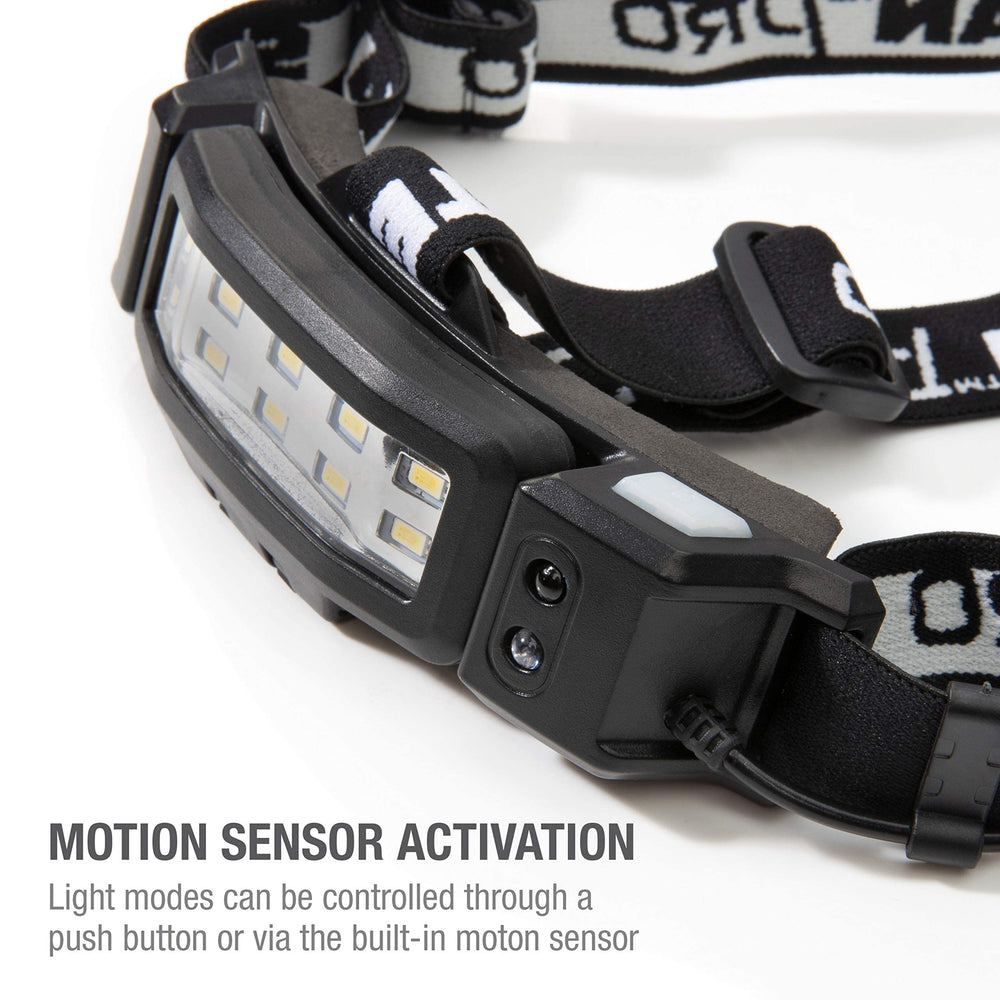 Steelman Pro in nighttime work scene delivering bright hands-free illumination