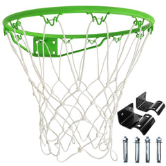 steelway front view of green basketball rim showing sturdy build and instant visual upgrade