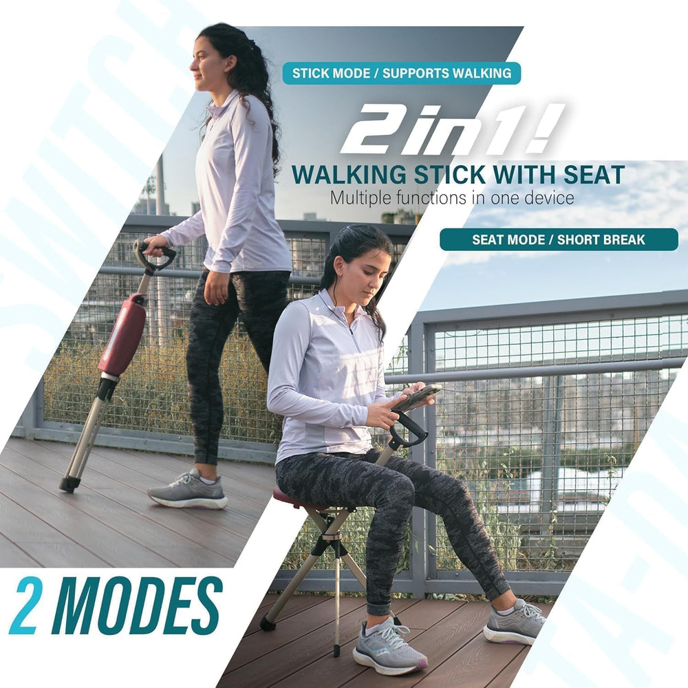 STEP2GOLD in use outdoors with user seated offering hands‑free rest benefit