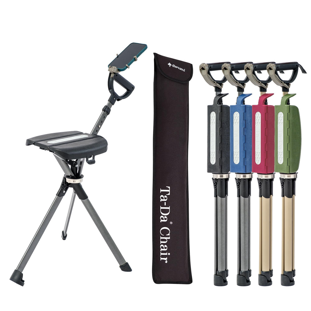STEP2GOLD front view of Ta-Da Chair S2 PRO showing compact profile and portability