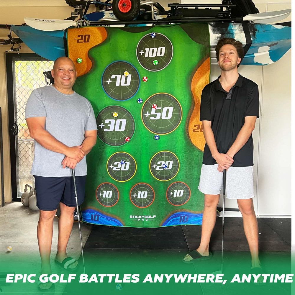 StickyGolf Pro full target mat laid out for clear scoring practice