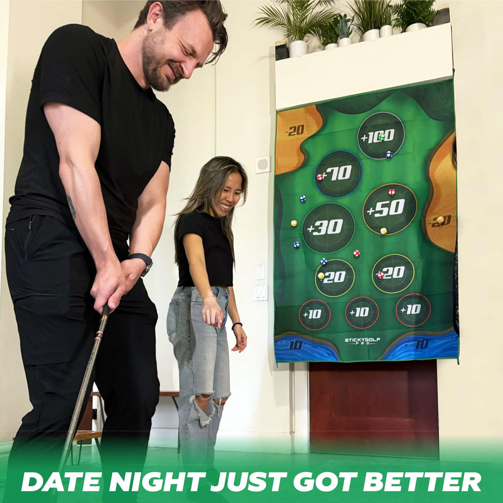 StickyGolf Pro scale with club showing size and compatibility with standard clubs