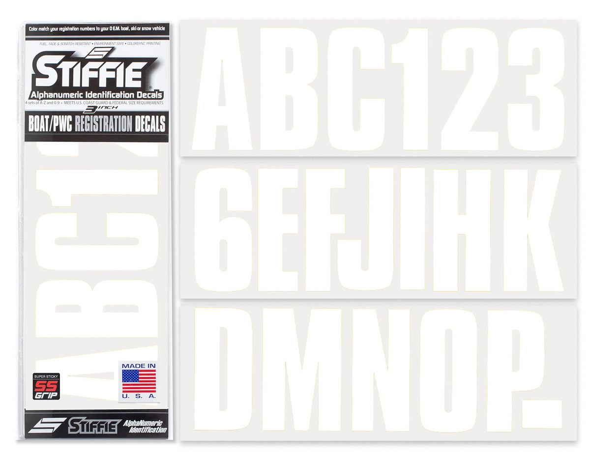STIFFIE front packaging showing full decal kit and quantity benefit