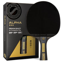 STIGA Alpha front view showing blade and rubber for immediate power