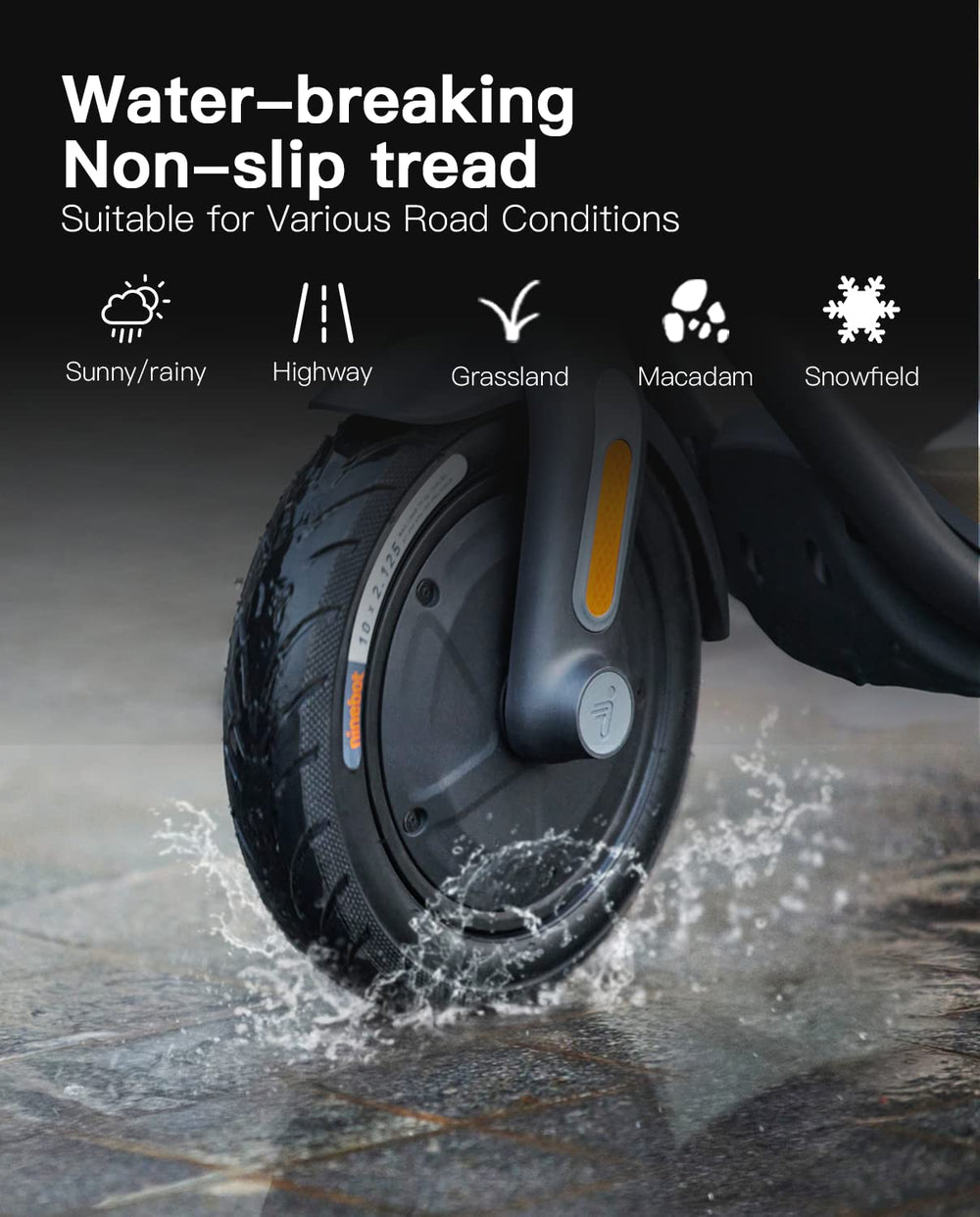 stio tyre beside a ruler size comparison to confirm 10x2.125 fit