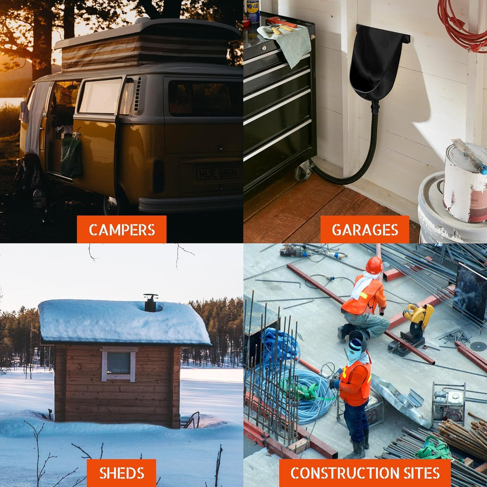 Stock Your Home installed in a garage showing practical outdoor sanitation solution