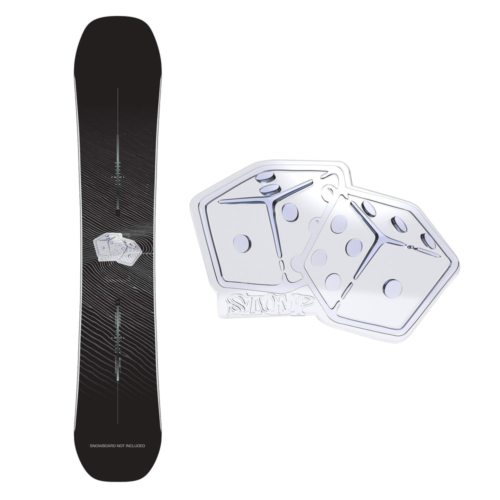 Stompgrip dice clear front view showing low-profile traction and aesthetic benefit