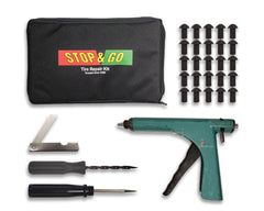 Stop & Go front view of canvas pouch showing compact storage and quick access