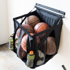 StoreYourBoard lifestyle in garage freeing floor space and speeding grab-and-go