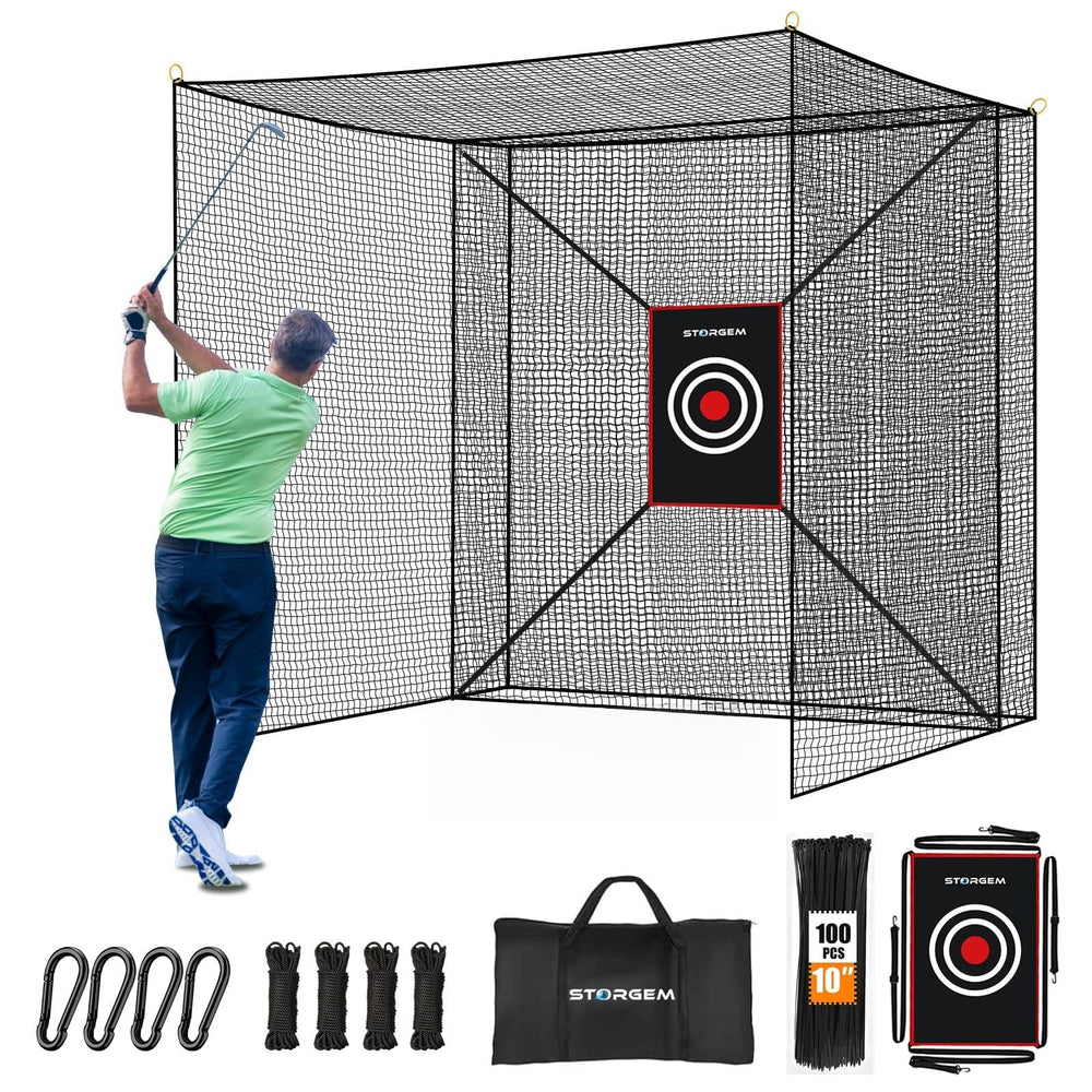 Storgem front view batting cage net showing full coverage and protection