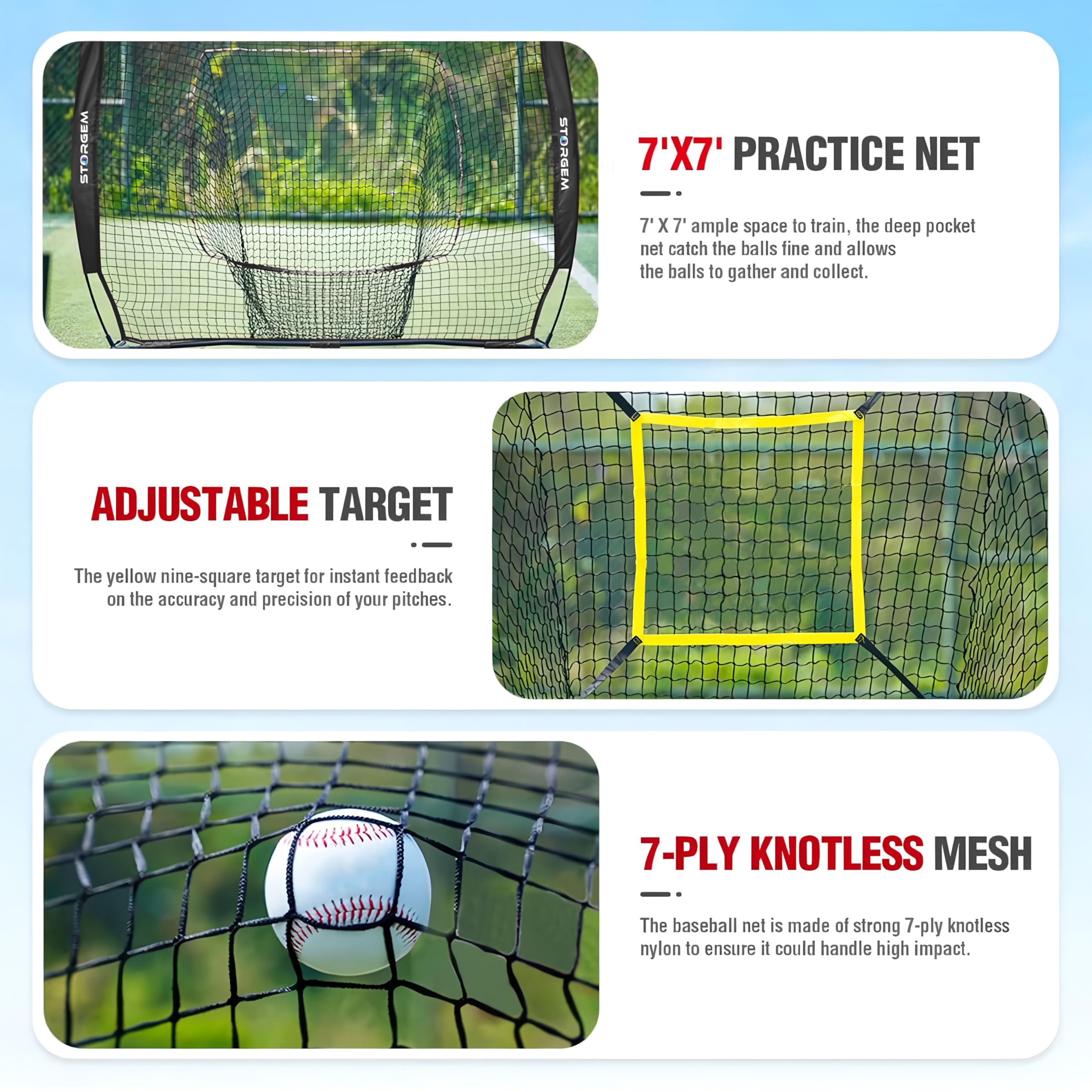 Storgem adjustable straps on strike zone demonstrating quick height and position changes