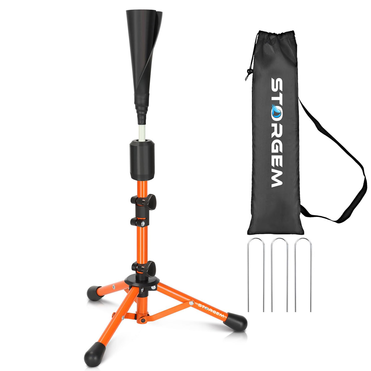 Storgem tee front view showing sturdy frame and stable platform for better practice