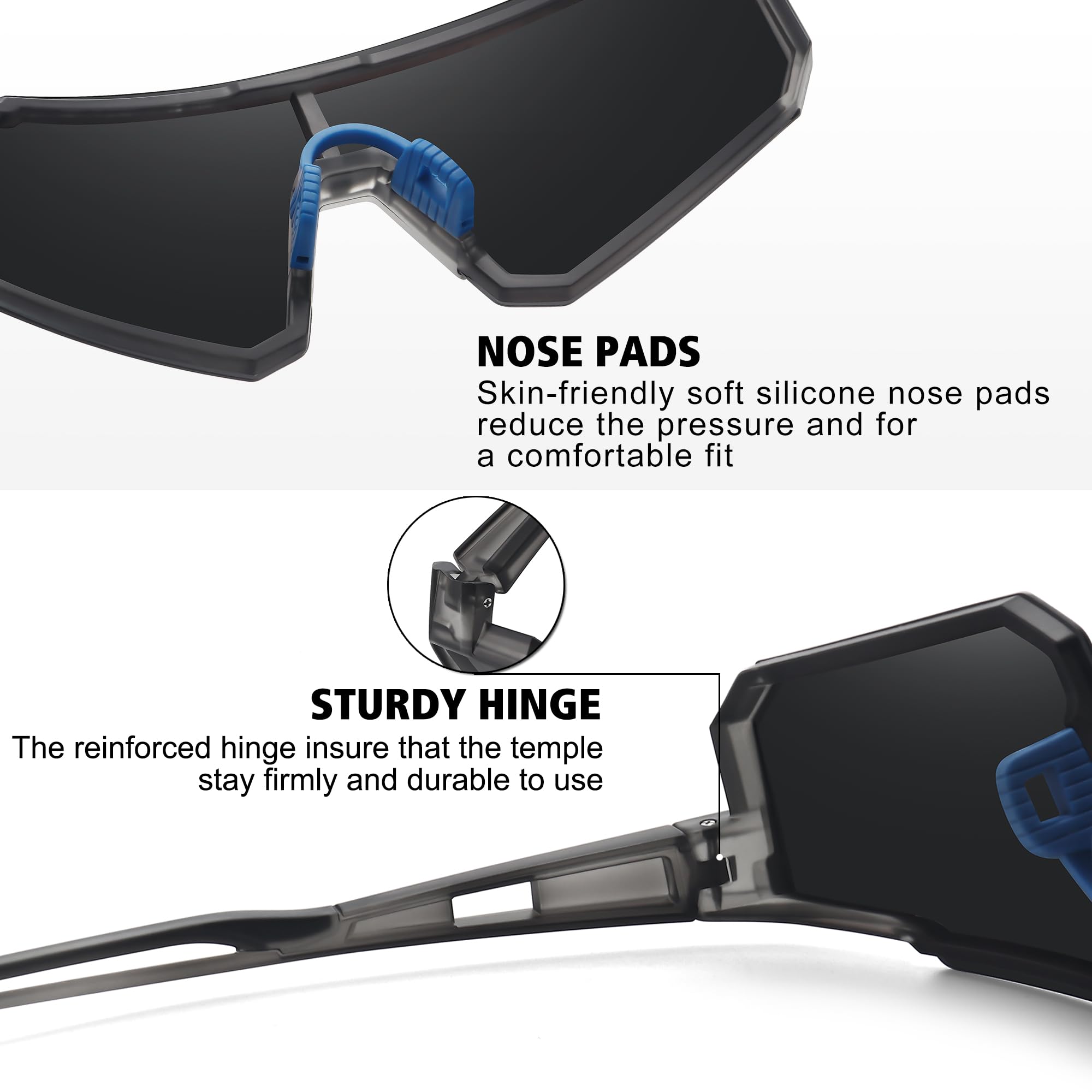 STORYCOAST sunglasses with zippered case pouch cloth and test card for organized storage benefit