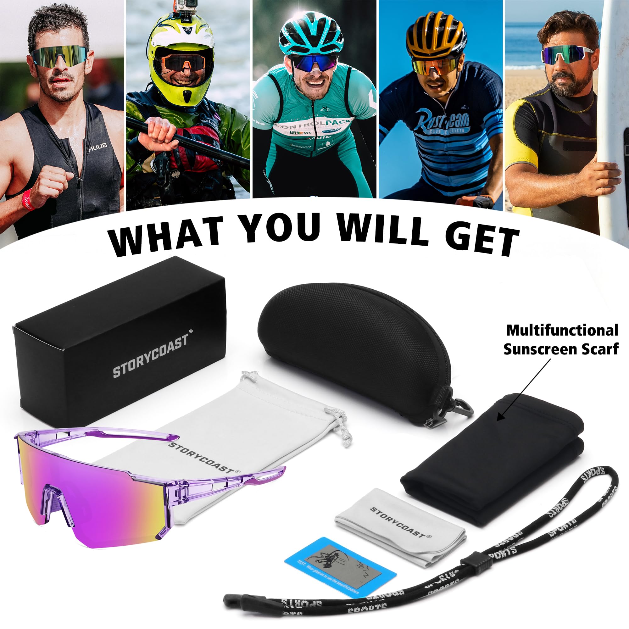 STORYCOAST included case, pouch, cloth, strap and polarization test card for protection
