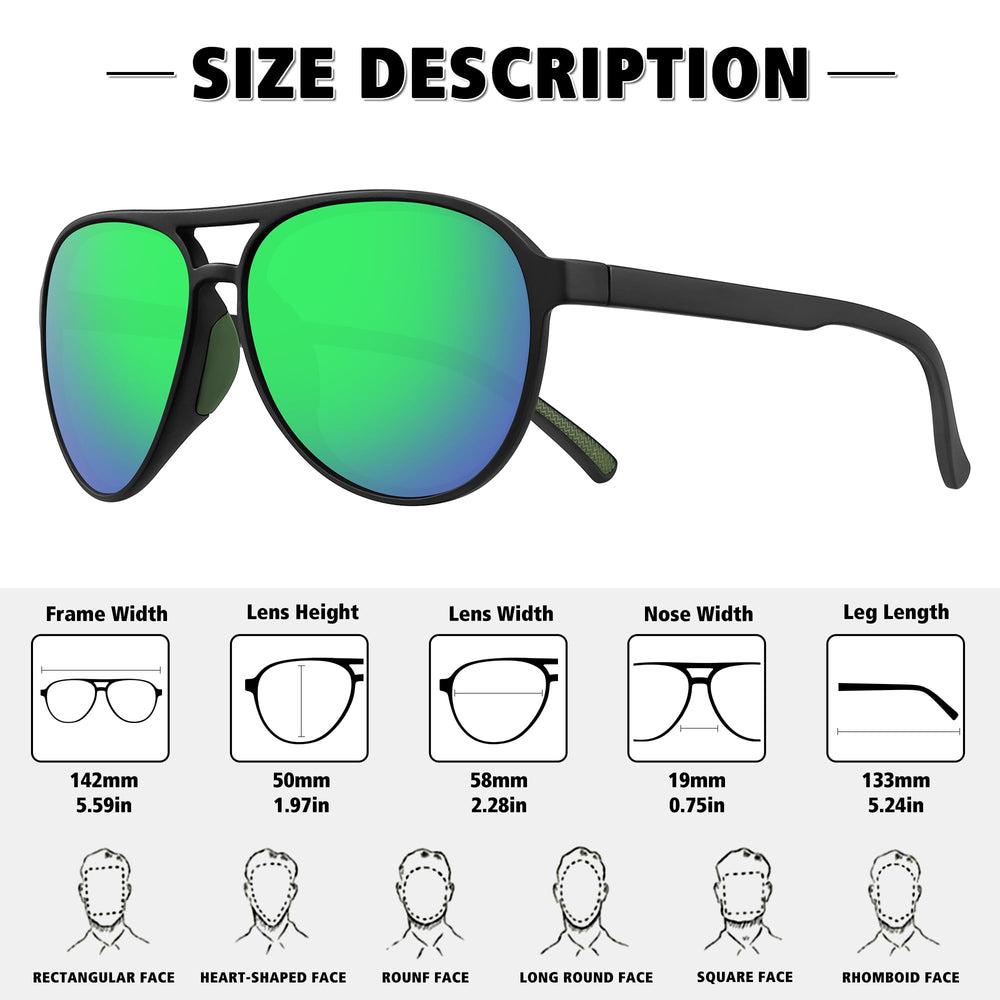 STORYCOAST sunglasses next to ruler showing 142 mm frame width