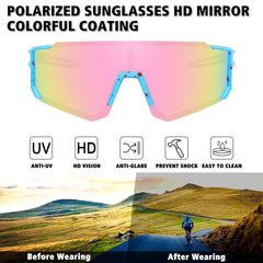 STORYCOAST close-up of shield TAC lens, showing polarized clarity benefit