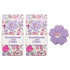 Strawberries and Cream front package showing two overgrips and dampener, stylish coordination