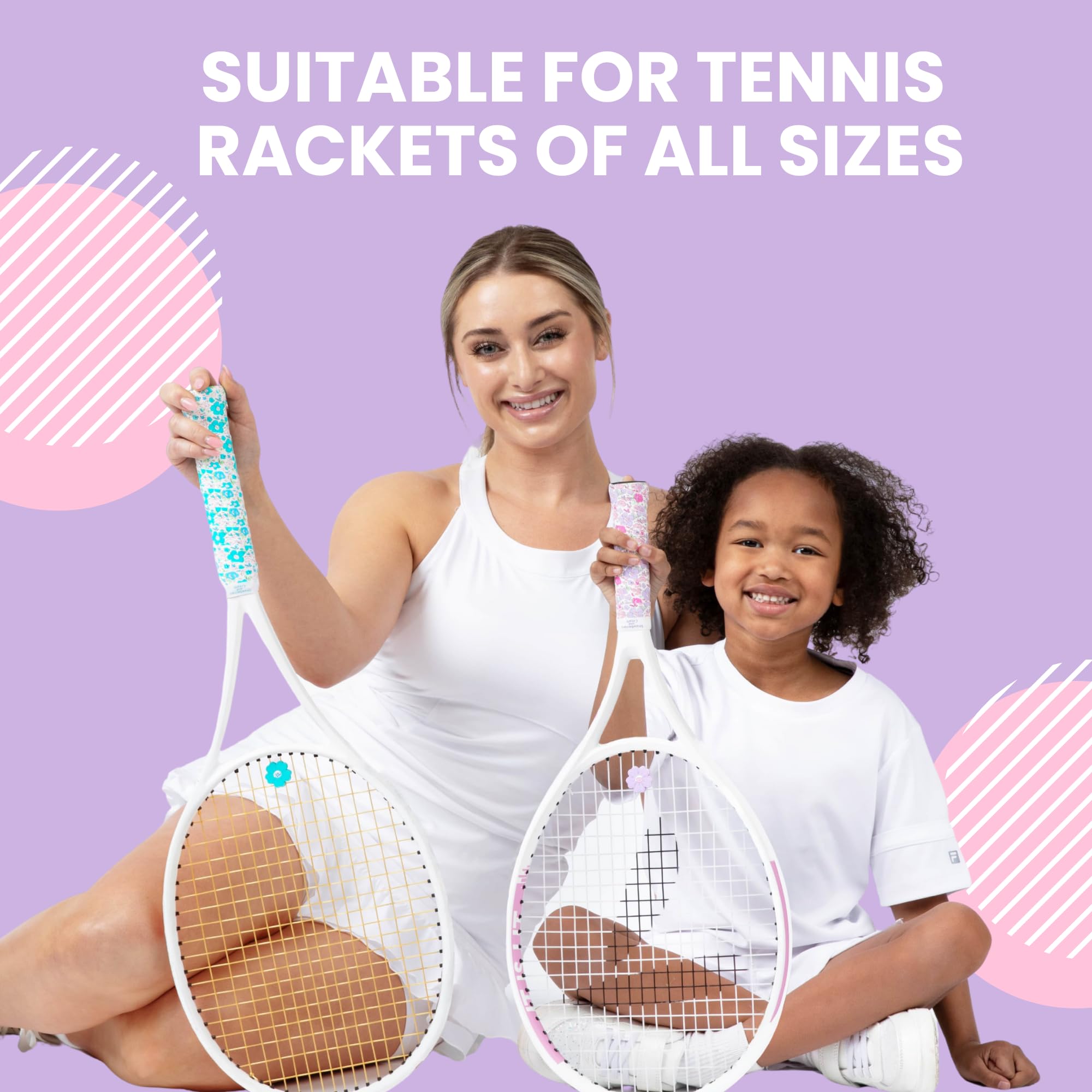 Strawberries and Cream on-court lifestyle shot highlighting coordinated purple style