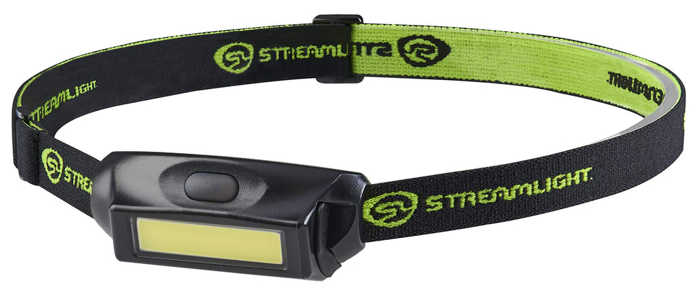 Streamlight Bandit Pro front view showing compact light and strap, ideal for hands-free work