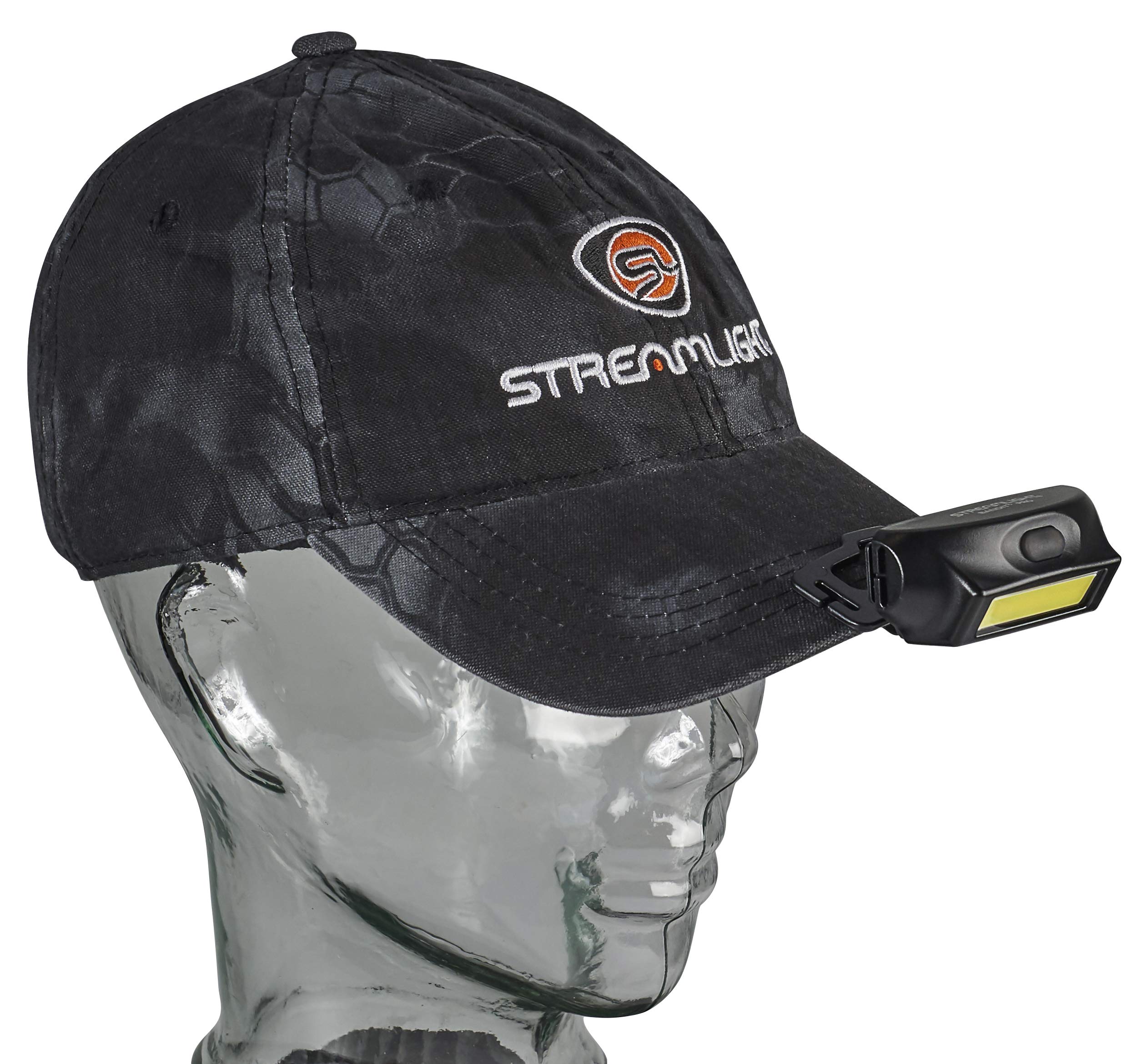 Streamlight Bandit Pro worn on head in workshop demonstrating bright, shadow-reducing illumination