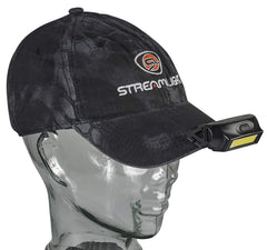 Streamlight Bandit Pro worn on head in workshop demonstrating bright, shadow-reducing illumination