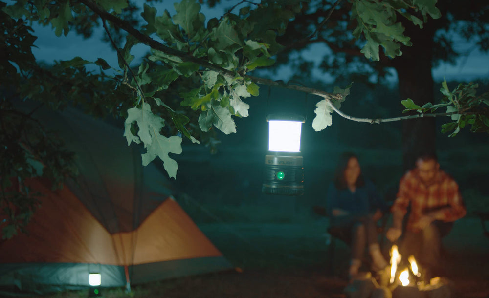 Streamlight Siege AA floating on water to highlight the lantern's buoyant safety benefit