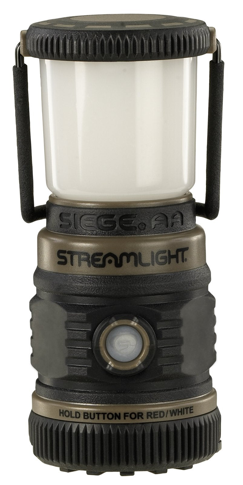 Streamlight Siege AA front view showing lantern face and even 360° illumination benefit