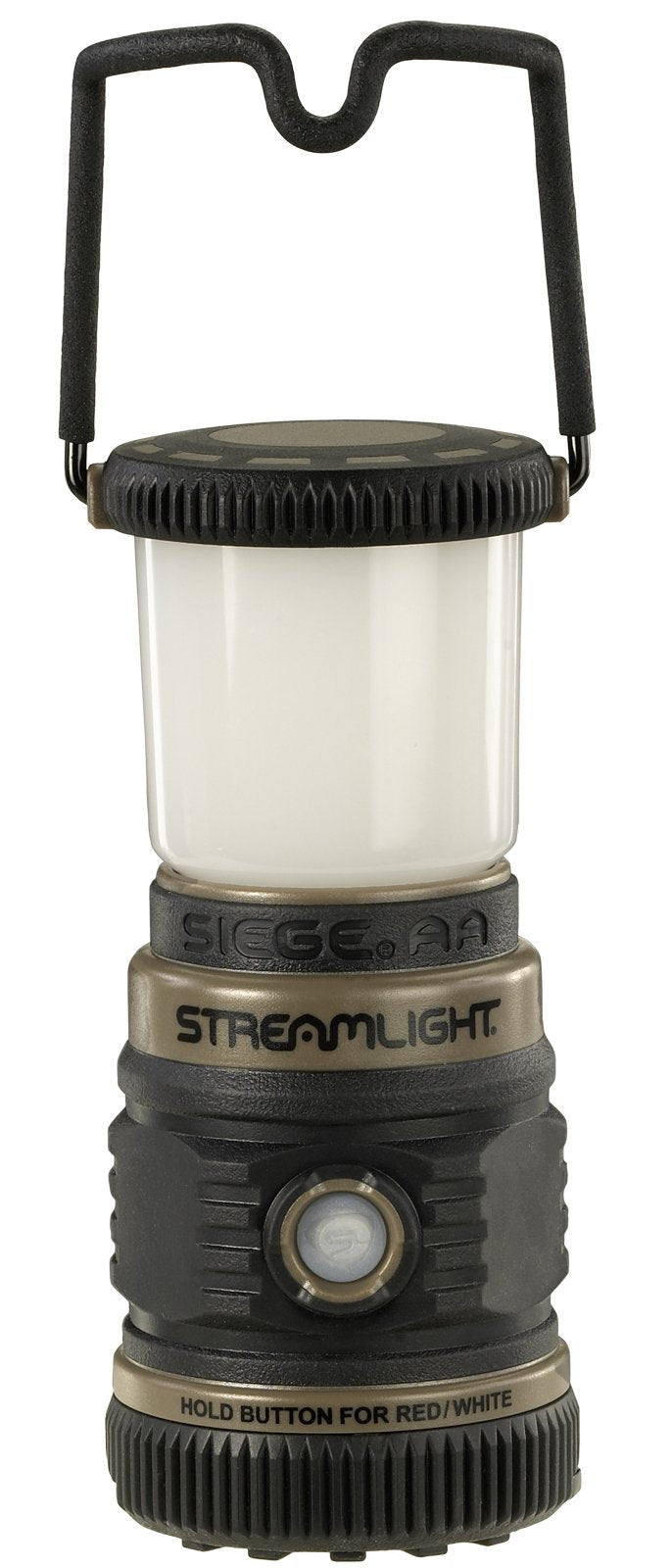 Streamlight Siege AA lit at a campsite demonstrating broad area light for outdoor activities
