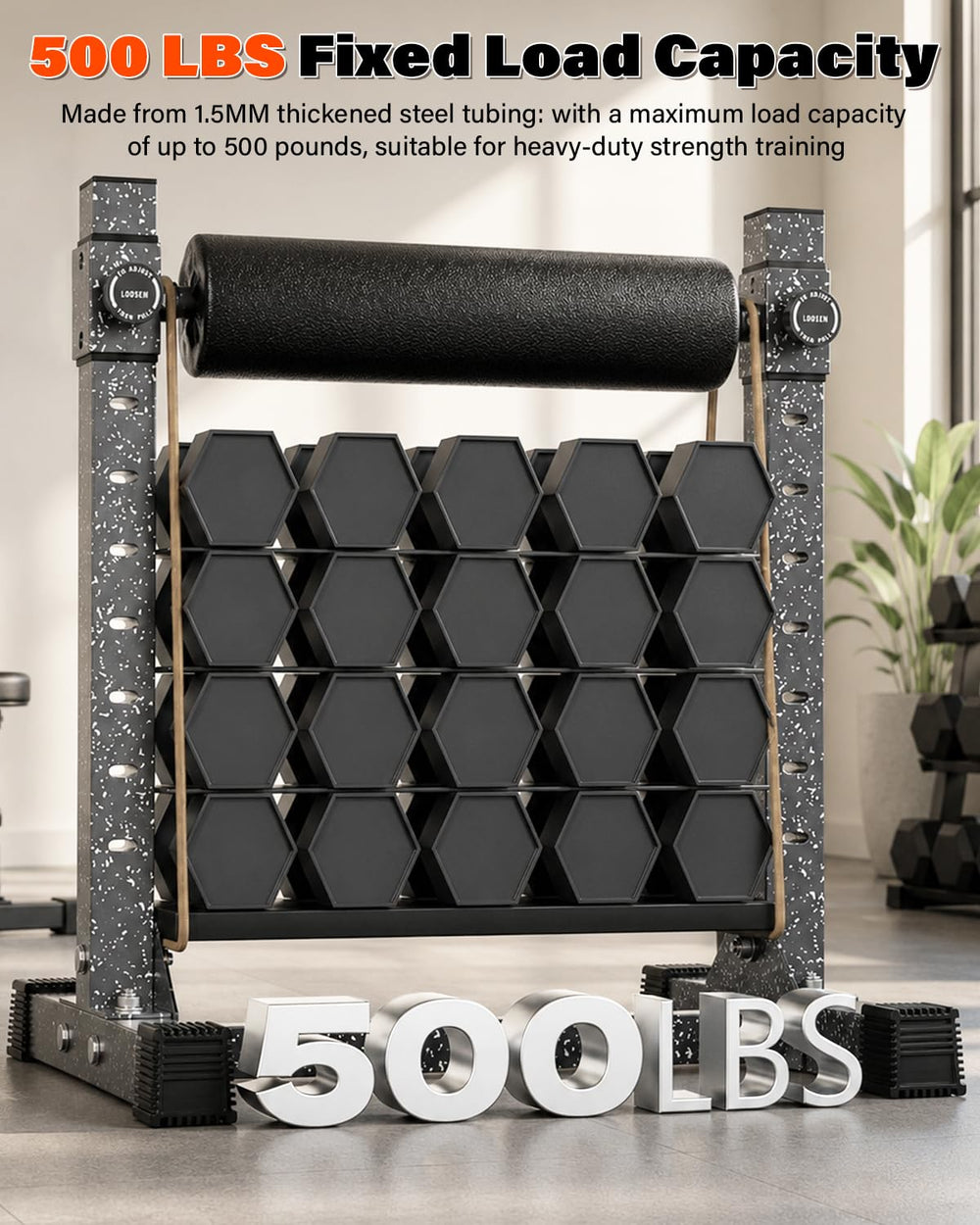 Streamnova with dumbbells showing weighted training capability and safety
