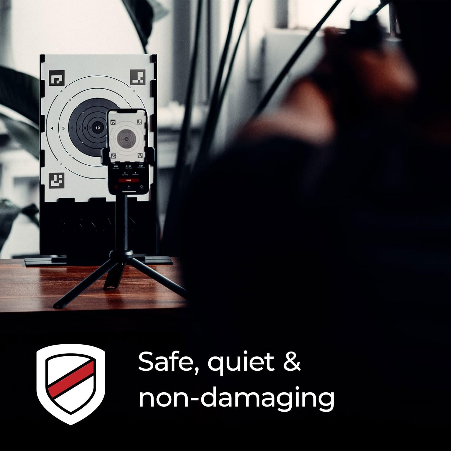 Strikeman lifestyle shot of at-home training for safe practice