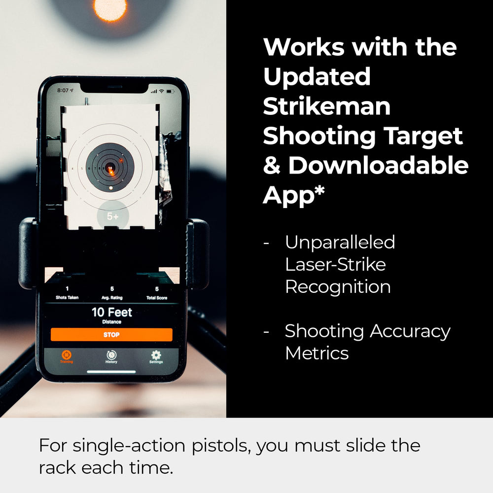 Strikeman phone holder aligned with target for clear recording