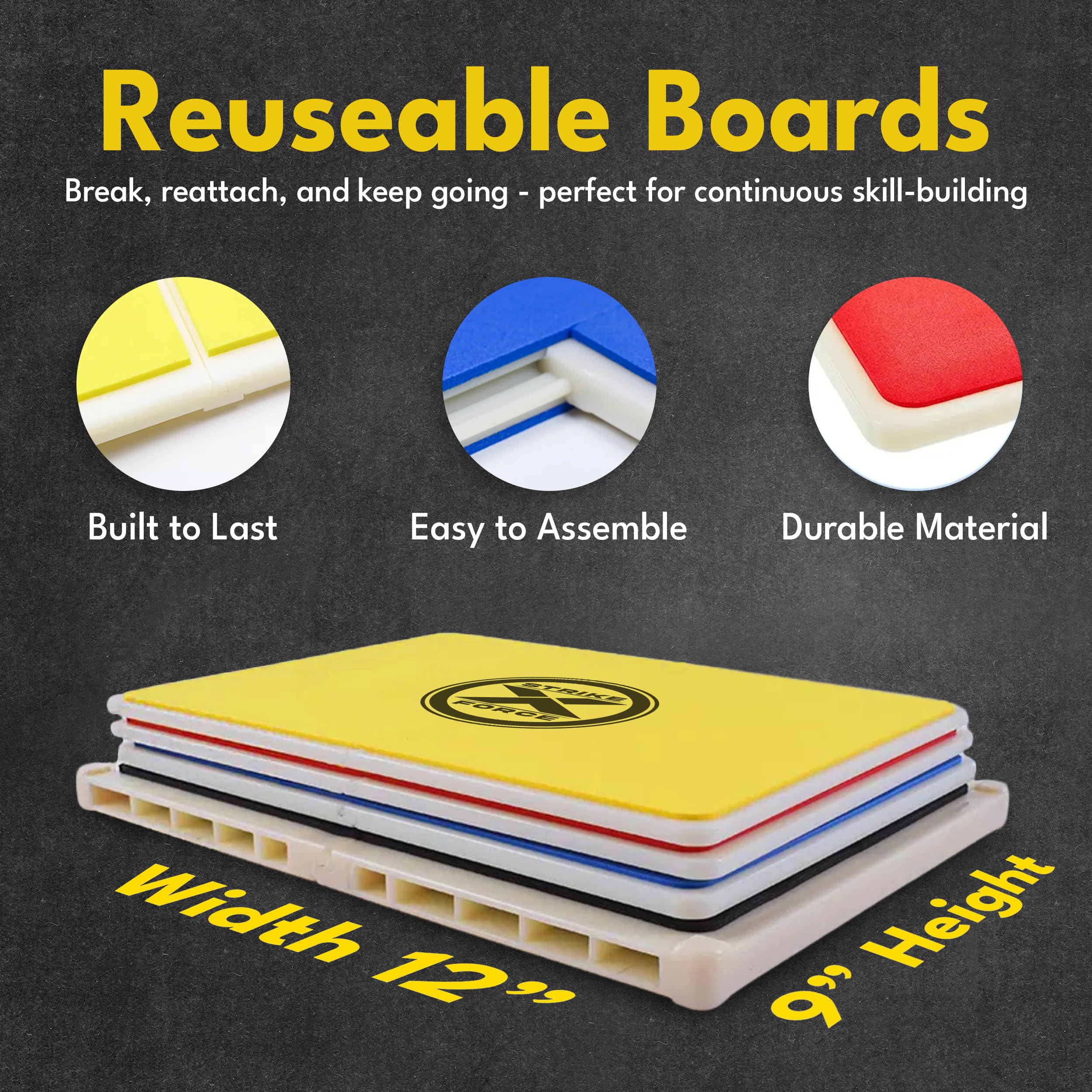 STRIKEXFORCE board in use with child striking demonstrating confidence building