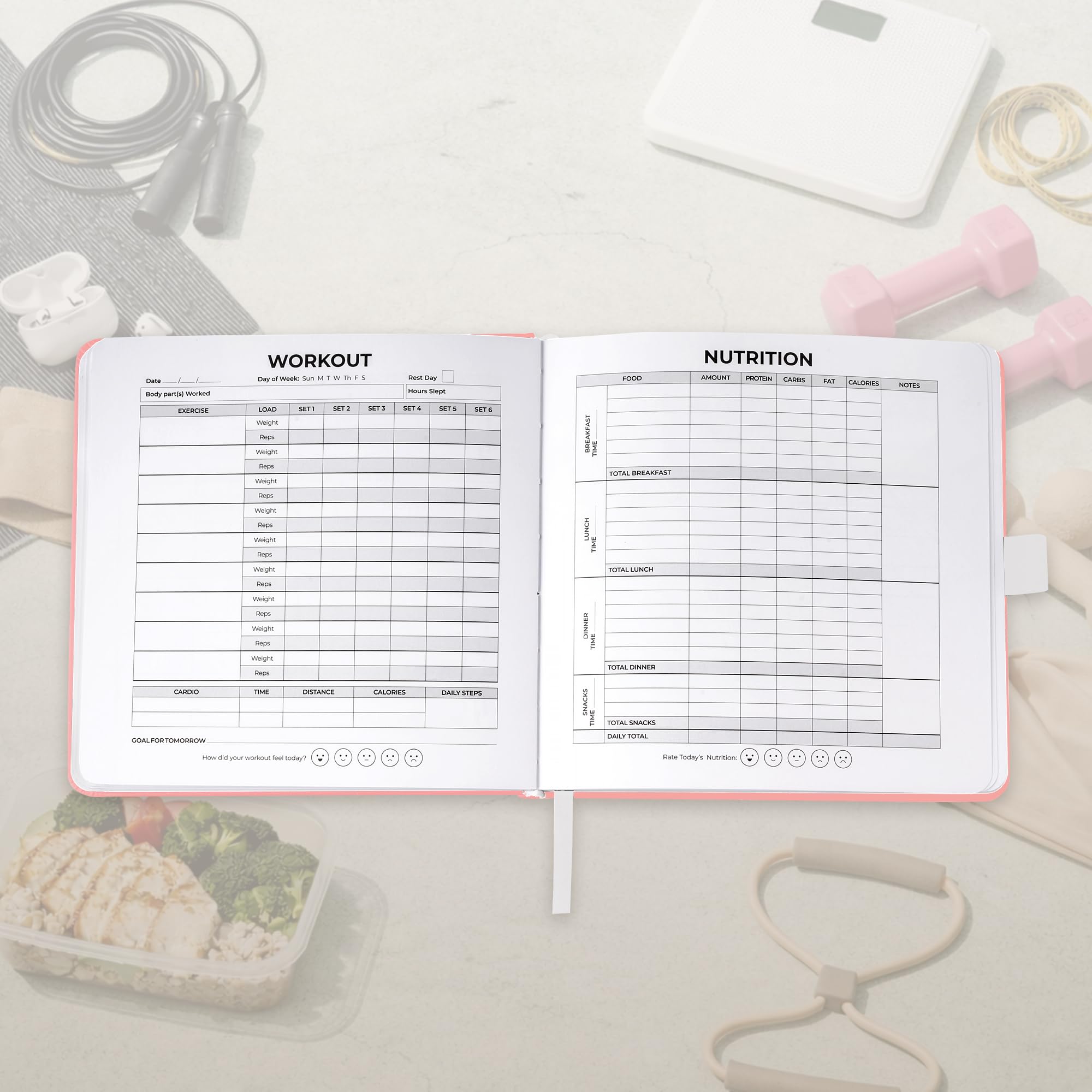 Structurewell weekly review page displaying body stats and insight tracking