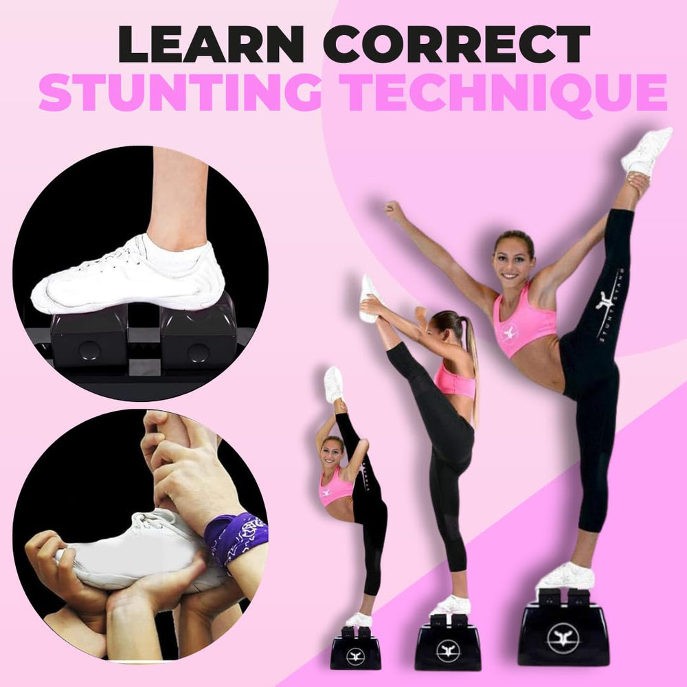 Stunt Stand showing correct foot placement and alignment by Stunt Stand for better balance