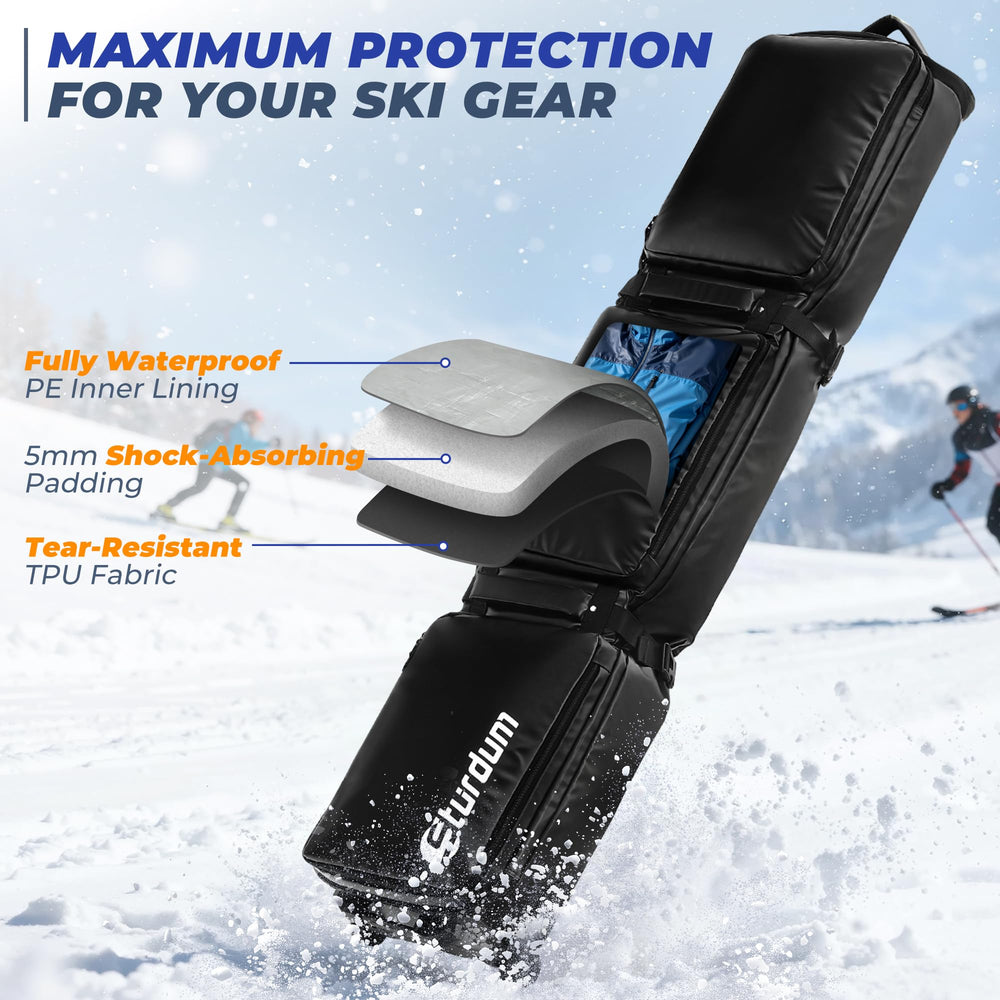 Sturdum extendable length demonstration fitting longer skis