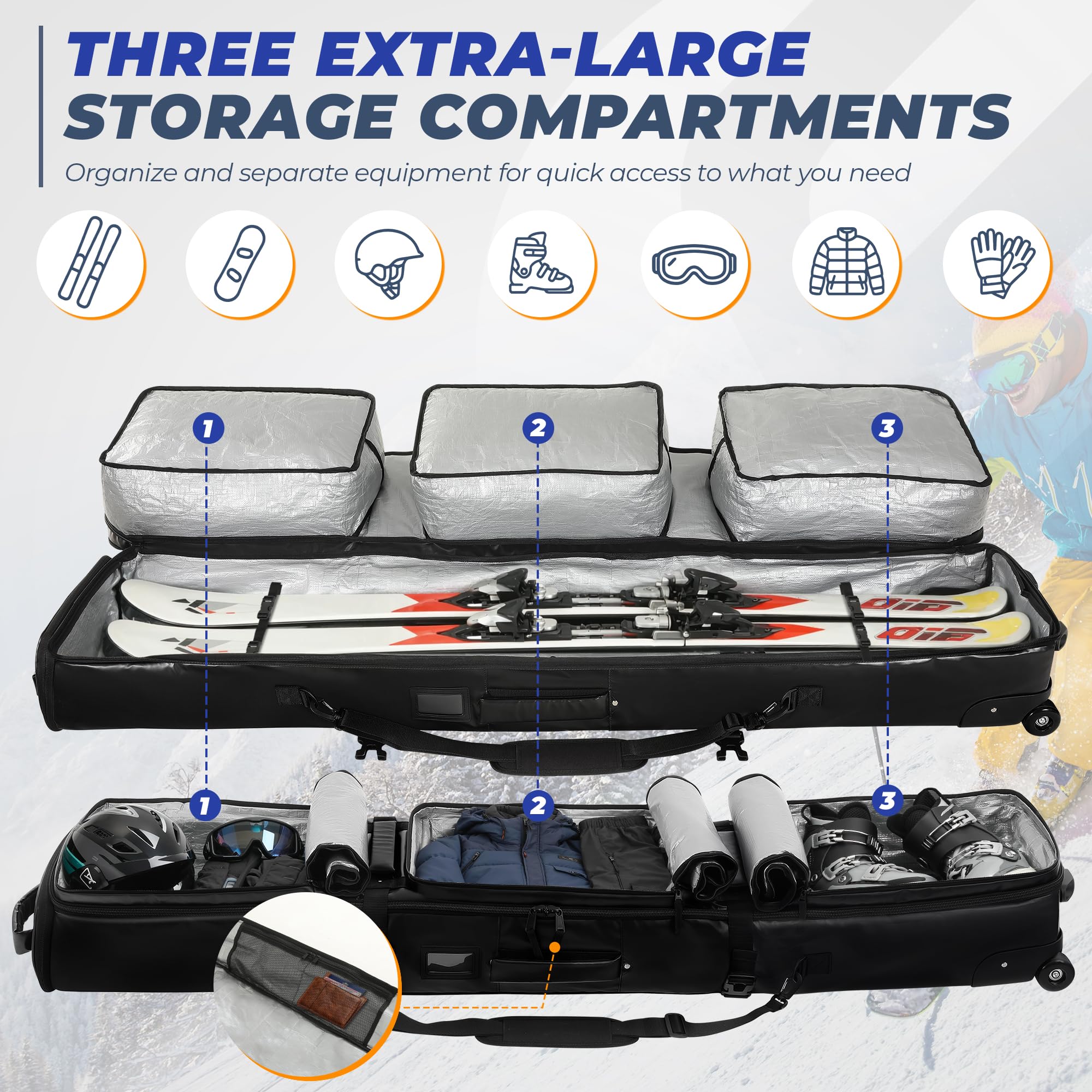 Sturdum interior padding detail showing foam layers and lining for reliable gear protection
