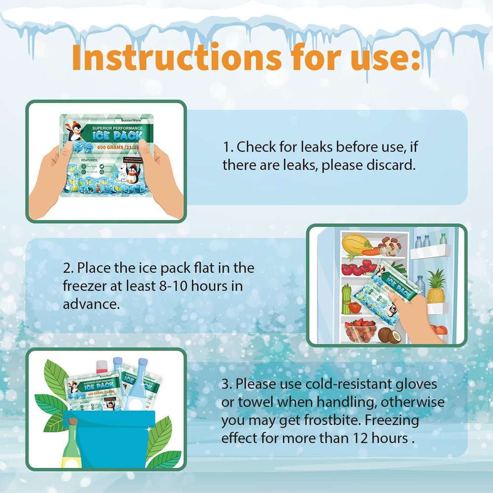SuccorWare ice pack in picnic cooler scene preserving food freshness during outings